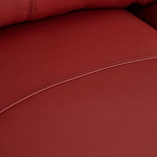 Winchester Half Leather 3+2 Seater Sofa Set - Burgundy