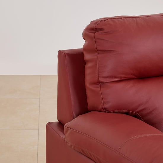 Winchester Half Leather 3+1+1 Seater Sofa Set - Burgundy