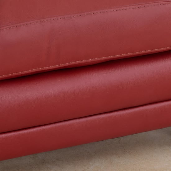 Winchester Half Leather 3+1+1 Seater Sofa Set - Burgundy