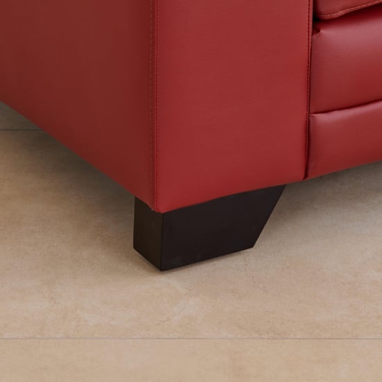 Winchester Half Leather 3+1+1 Seater Sofa Set - Burgundy