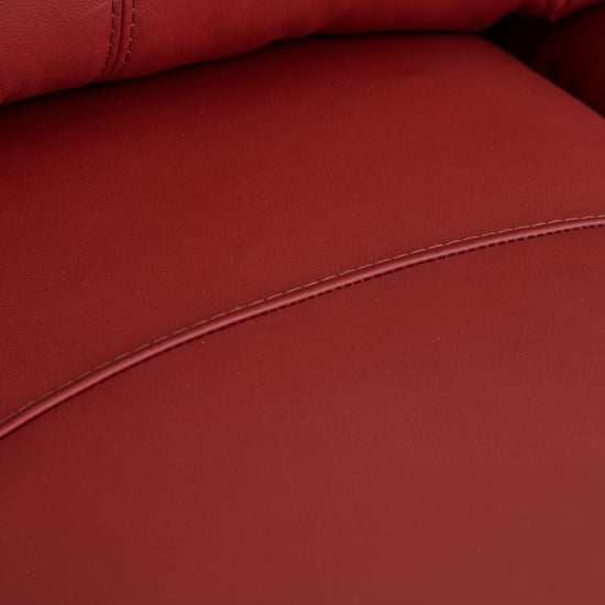 Winchester Half Leather 3+1+1 Seater Sofa Set - Burgundy