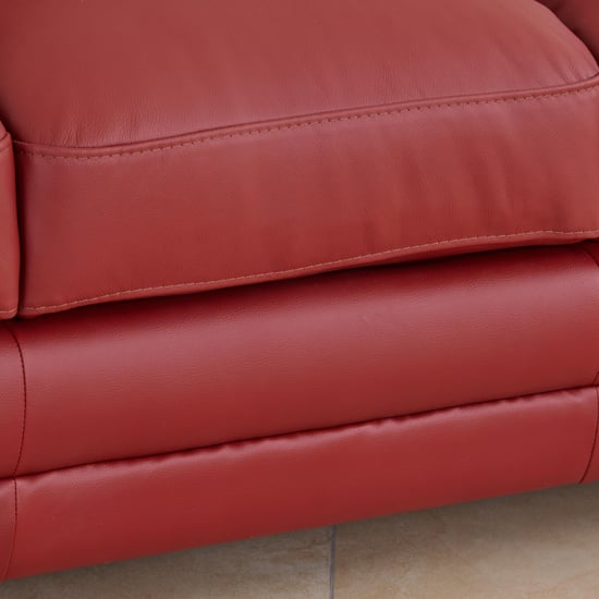 Winchester Half Leather 3+1+1 Seater Sofa Set - Burgundy