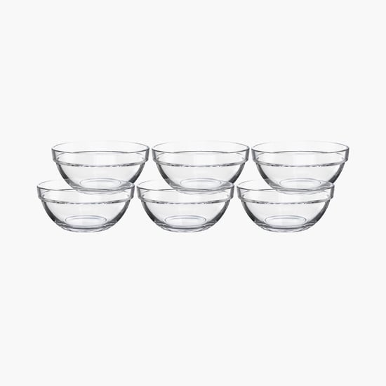 OCEAN Stack Set of 6 Glass Serving Bowls - 70ml