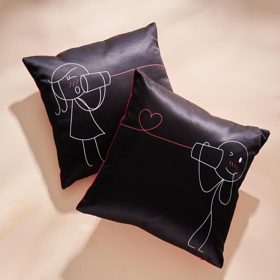 Ebony Set of 2 Filled Cushions - 40x40cm