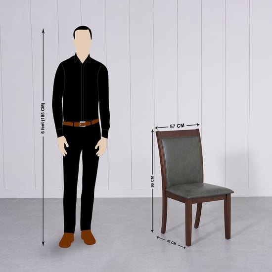 Harmony Sia Faux Marble 4-Seater Dining Set with Chairs - White and Green