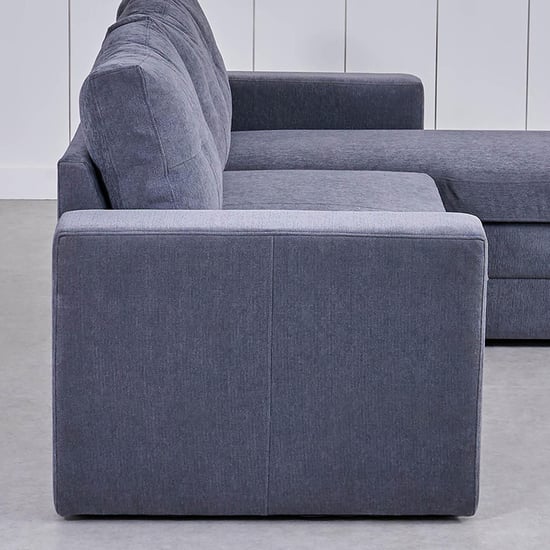 Woodland Fabric 2-Seater Storage Sofa Bed with Interchangeable Chaise - Grey