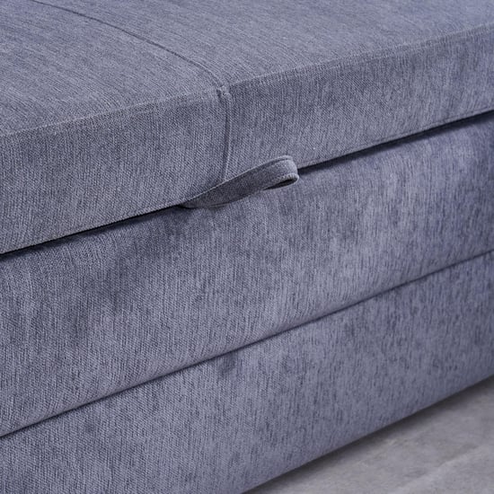 Woodland Fabric 2-Seater Storage Sofa Bed with Interchangeable Chaise - Grey