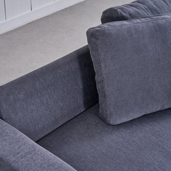 Woodland Fabric 2-Seater Storage Sofa Bed with Interchangeable Chaise - Grey