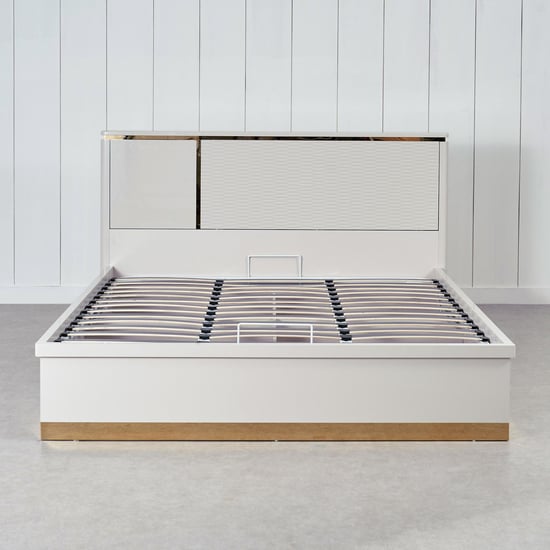 Vegas Royal King Bed with Headboard and Hydraulic Storage - Grey