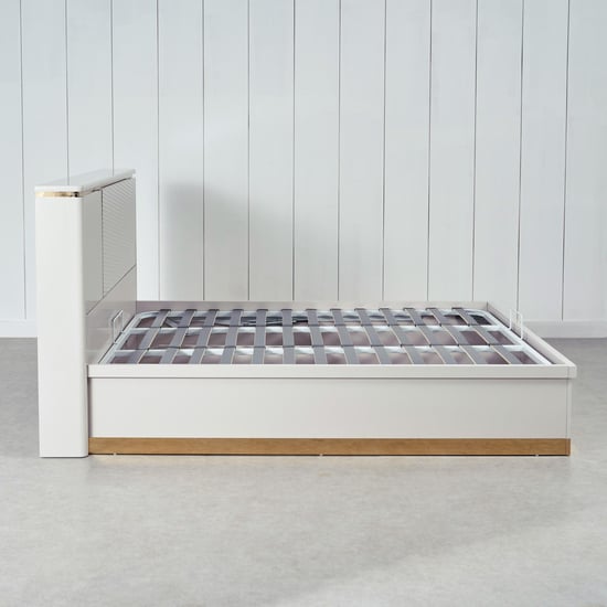 Vegas Royal King Bed with Headboard and Hydraulic Storage - Grey