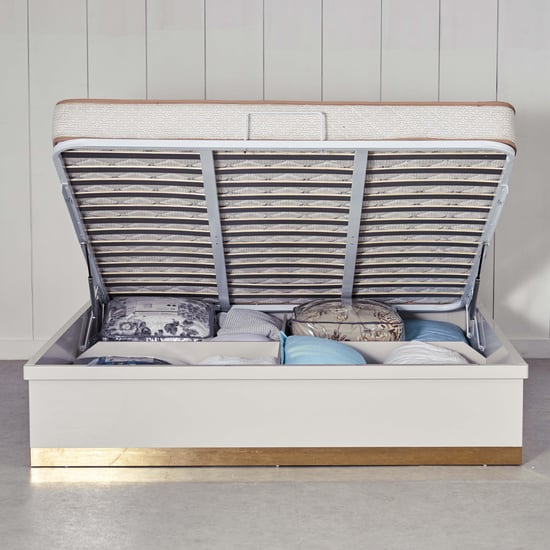 Vegas Royal Queen Bed with Headboard and Hydraulic Storage - Grey