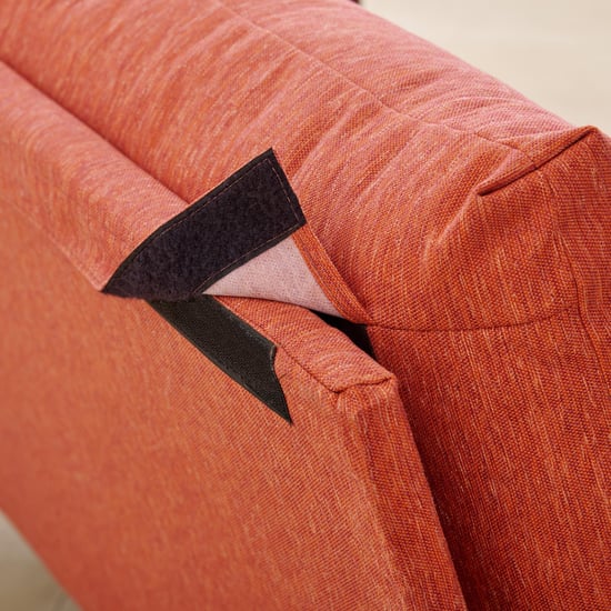 Abby Fabric 3-Seater Sofa with Cushions - Orange