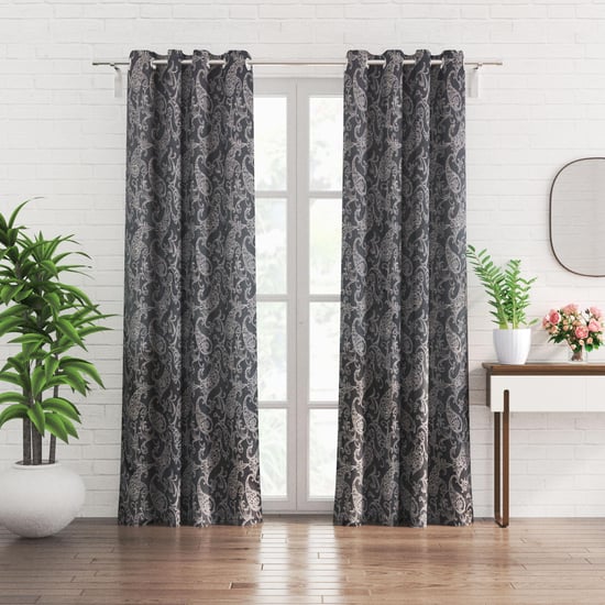 Jade Set of 2 Jacquard Light Filtering Door Curtains