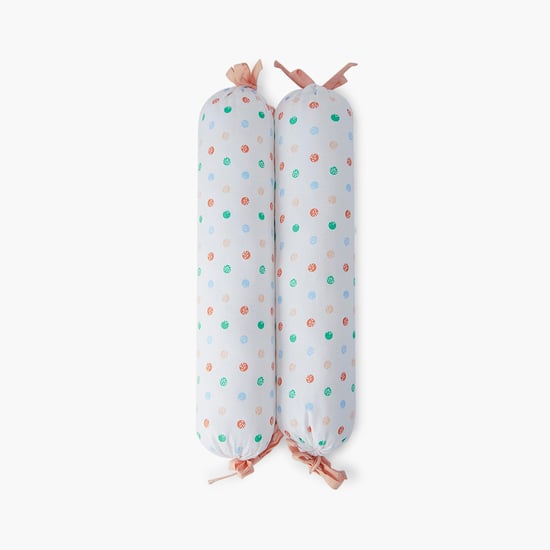 PORTICO Little Peaches Cotton Set of 2 Infant Bolsters - 40cm