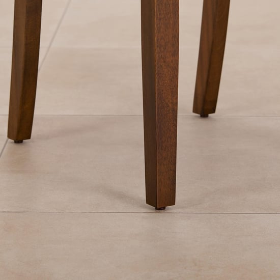 Nirvana Indus Set of 2 Fabric Dining Chairs - Rust and Dark Brown