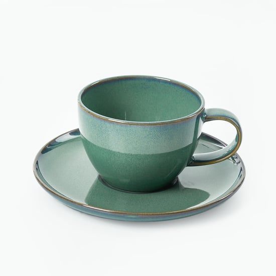 Capiz Verde Porcelain Cup and Saucer - 180ml