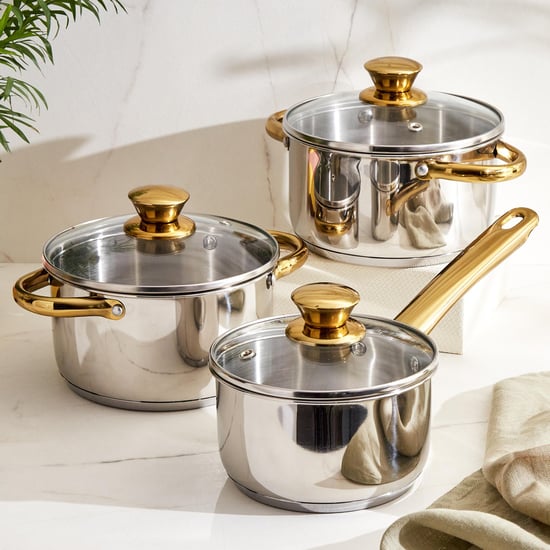 Shale Byron 6Pcs Stainless Steel Cookware Set