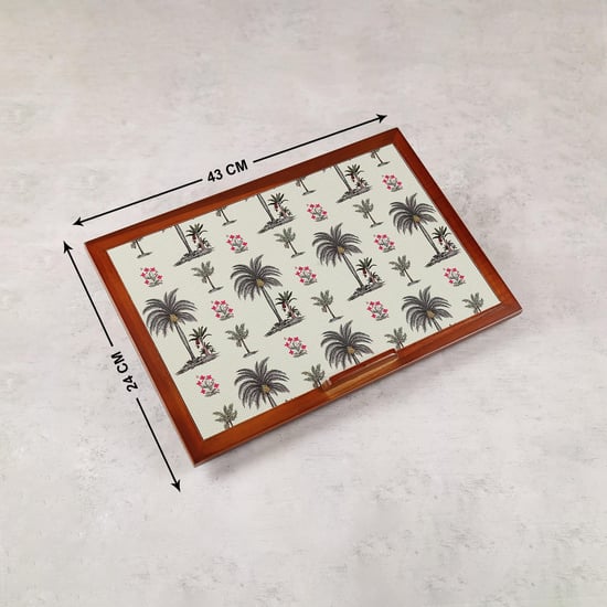 INDIA CIRCUS Chevron Palms Wooden Laptop Table