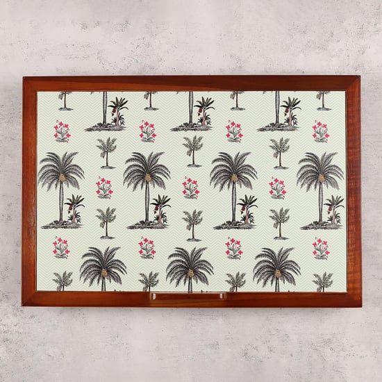 INDIA CIRCUS Chevron Palms Wooden Laptop Table
