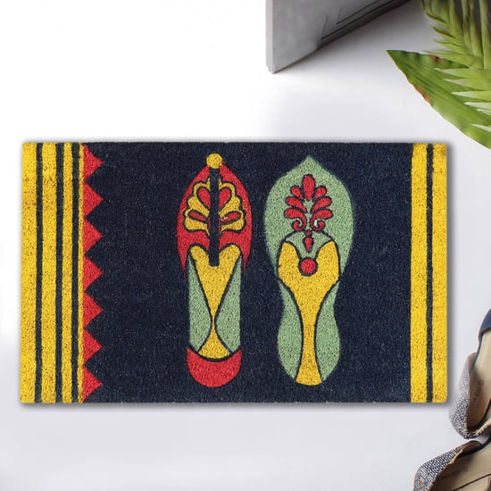 INDIA CIRCUS Technicolour Jootis Coir Printed Doormat - 45x75cm