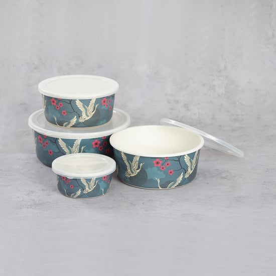 INDIA CIRCUS Aerial Moments Set of 4 Bamboo Fibre Storage Containers