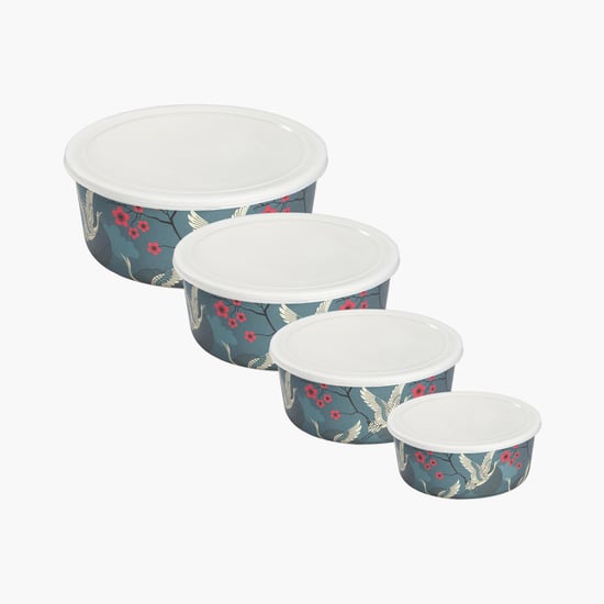 INDIA CIRCUS Aerial Moments Set of 4 Bamboo Fibre Storage Containers