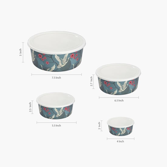 INDIA CIRCUS Aerial Moments Set of 4 Bamboo Fibre Storage Containers