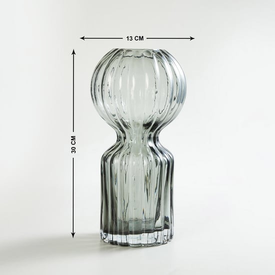 Brian Glass Ribbed Vase