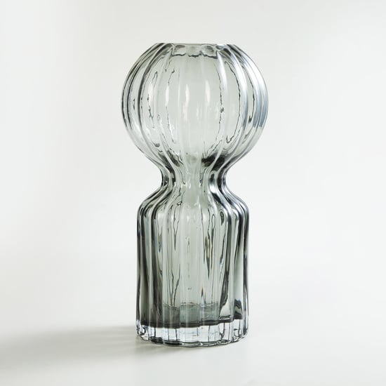 Brian Glass Ribbed Vase