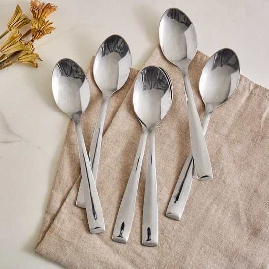 Glister Dune Set of 6 Stainless Steel Dinner Spoons