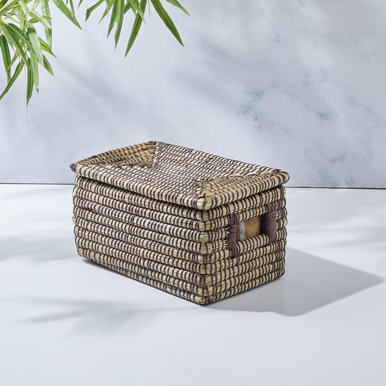 Wilton Reed Seagrass Storage Basket with Lid