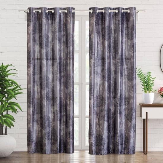 Vivian Solitary Set of 2 Printed Light Filtering Door Curtains