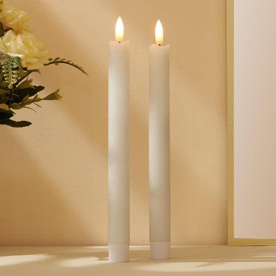 Pegasus Set of 2 LED Taper Candles