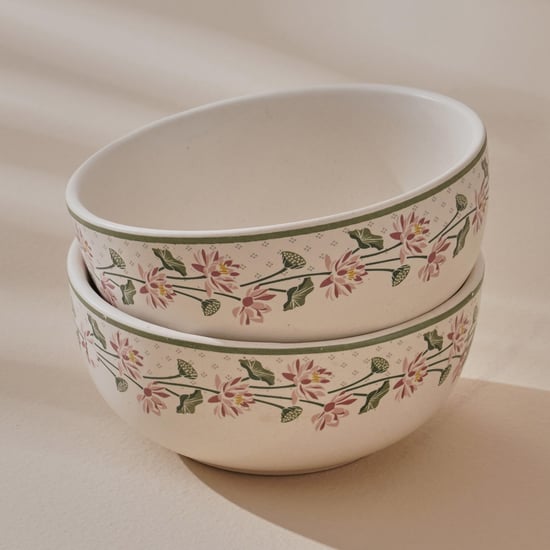 Corsica Kamal Set of 2 Stoneware Cereal Bowls - 620ml