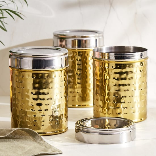 Shale Primo Set of 3 Stainless Steel Canister - 650ml