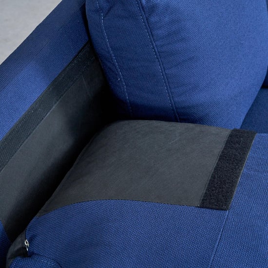 Ocean Fabric 3+2 Seater Sofa Set with Cushions - Blue