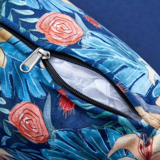 Ocean Fabric 3+2 Seater Sofa Set with Cushions - Blue