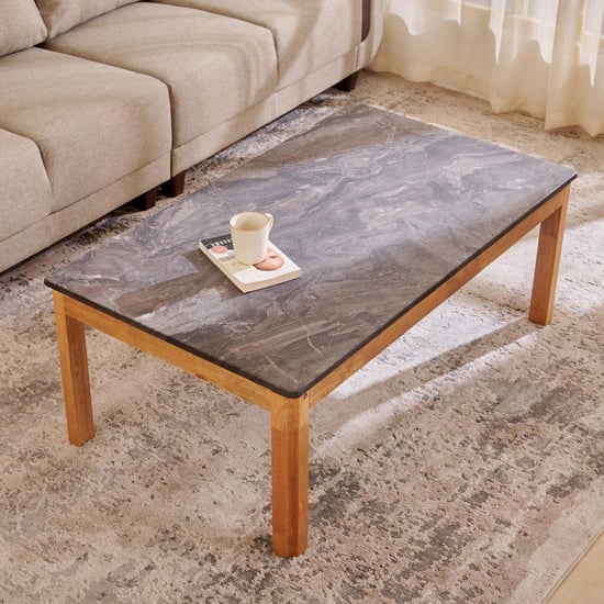 Santorini Faux Marble Top Coffee Table - Grey
