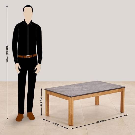 Santorini Faux Marble Top Coffee Table - Grey