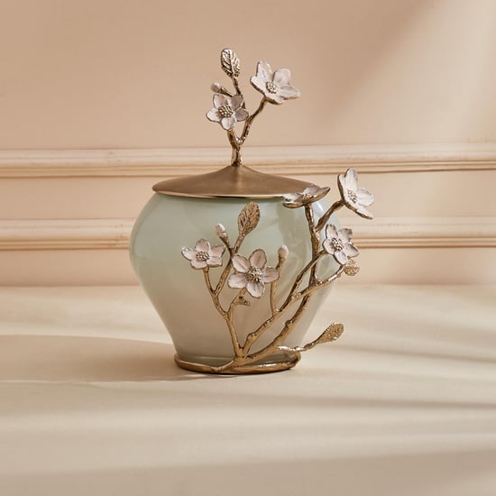 Eternity Vivere Glass Floral Decorative Canister