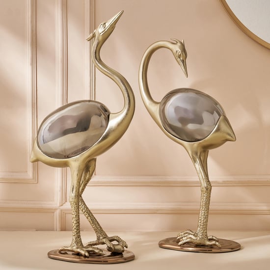 Eternity Vivere Metal & Glass Heron Figurine