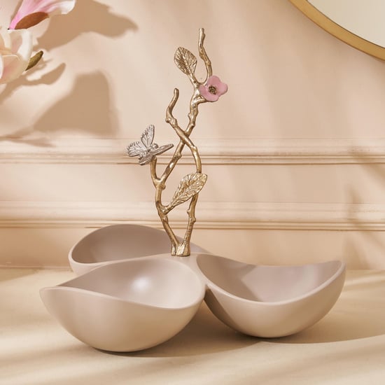 Eternity Vivere Brass Decorative Tri Bowl