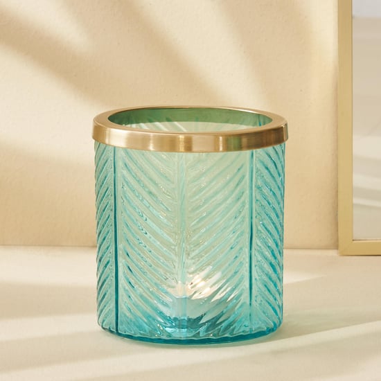 Brian Jacek Glass Embossed Votive Holder