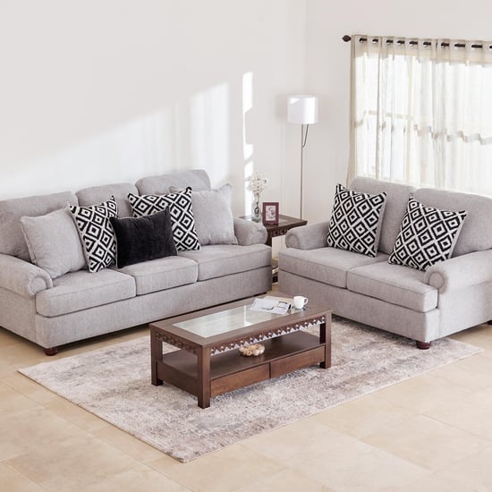 Helios Clarisse Fabric 3+2 Seater Sofa Set - Grey