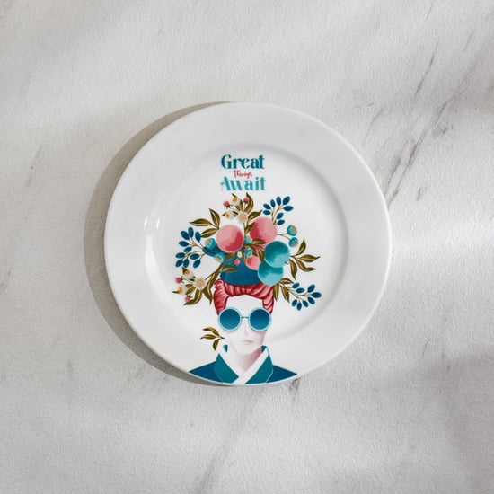 Raisa Retro Bone China Printed Appetiser Plate - 18cm