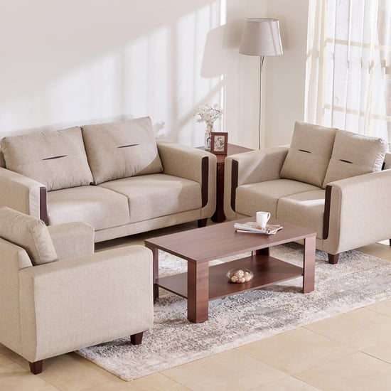 Berry Fabric 3+2+1 Seater Sofa Set - Beige