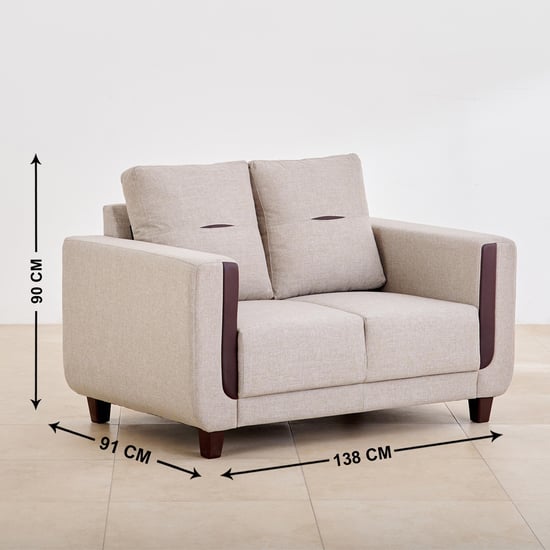 Berry Fabric 3+2+1 Seater Sofa Set - Beige