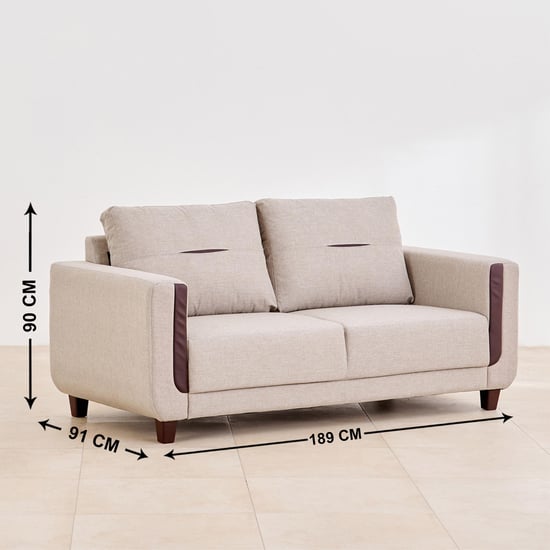 Berry Fabric 3+2+1 Seater Sofa Set - Beige