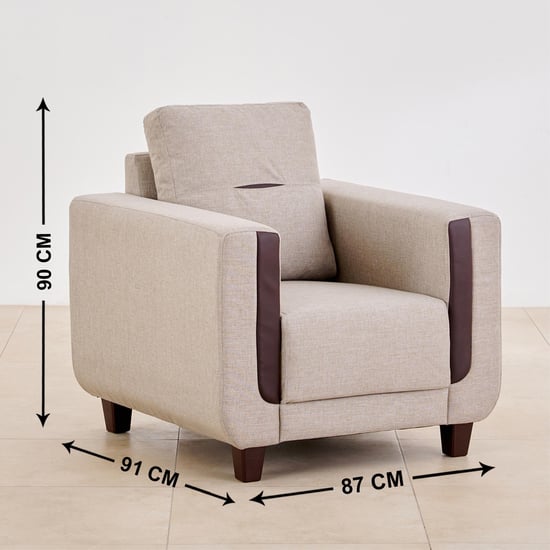 Berry Fabric 3+2+1 Seater Sofa Set - Beige