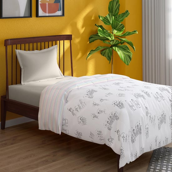 PORTICO Happiness Is Cotton Printed Single Comforter